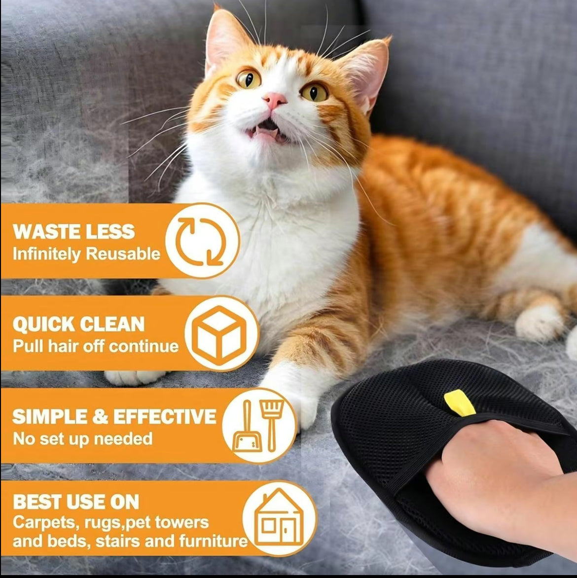 Lush™ Pet Hair Remover Glove